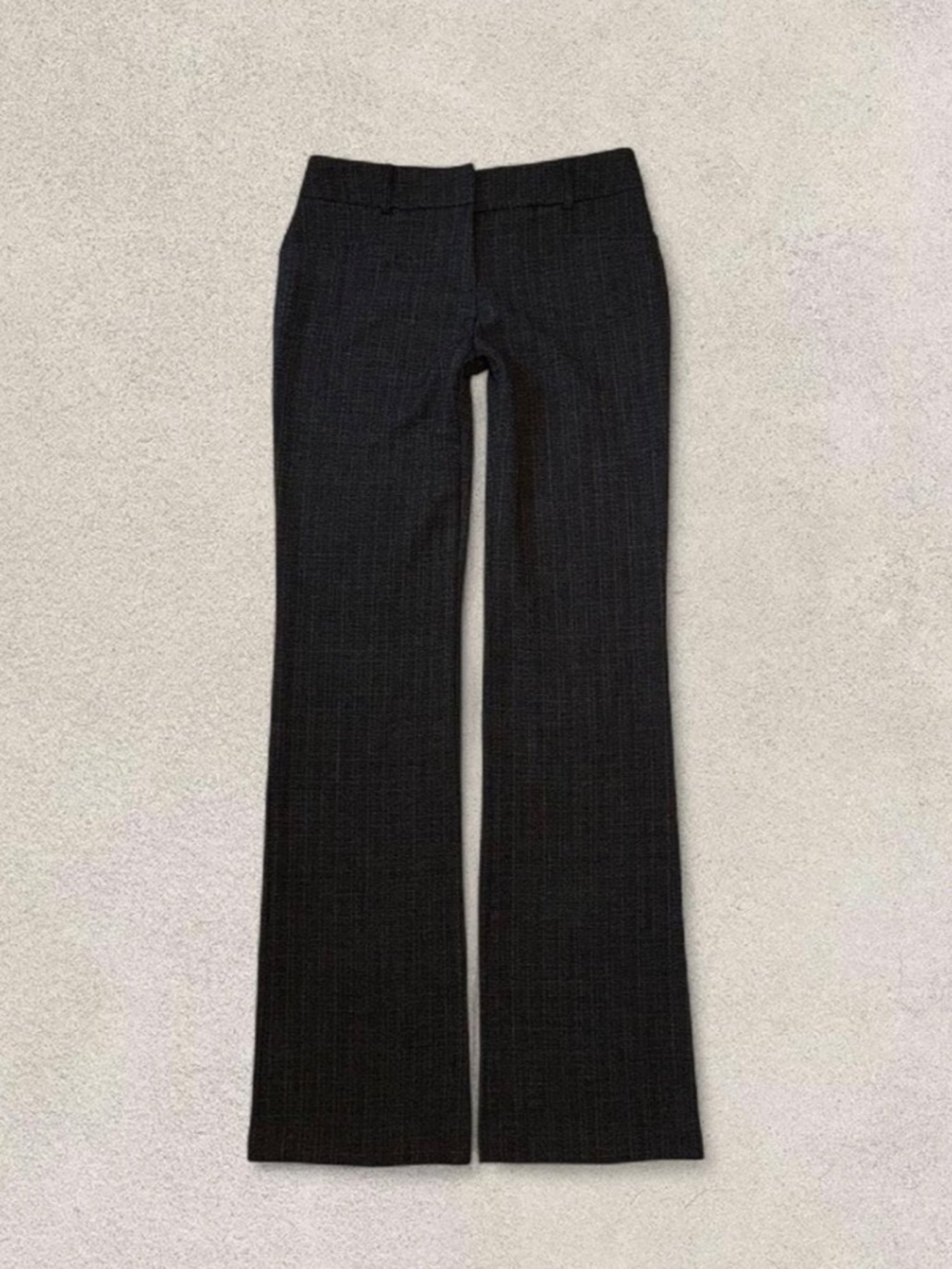 BCX Office Siren Dark Gray Low Rise Flare Dress Pants Women's 0